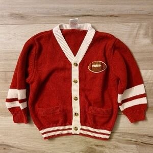 Gymboree Vintage Red and White Knit Sweater Football Size 18-24 Months (H)